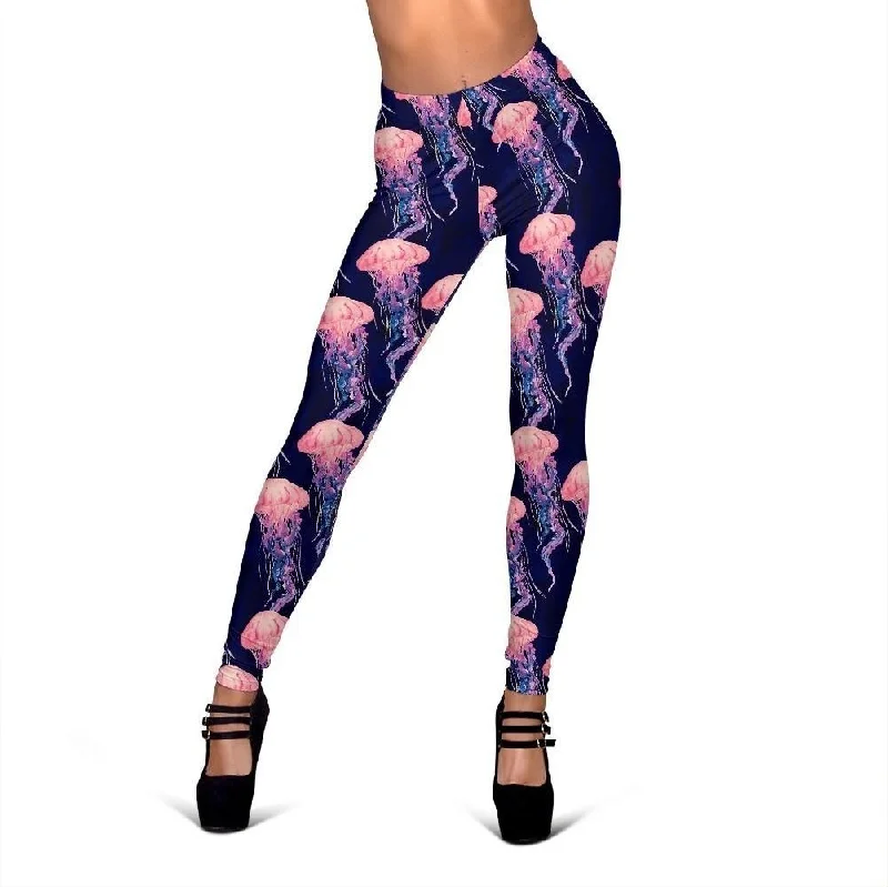 Jellyfish Print Pattern Women Leggings