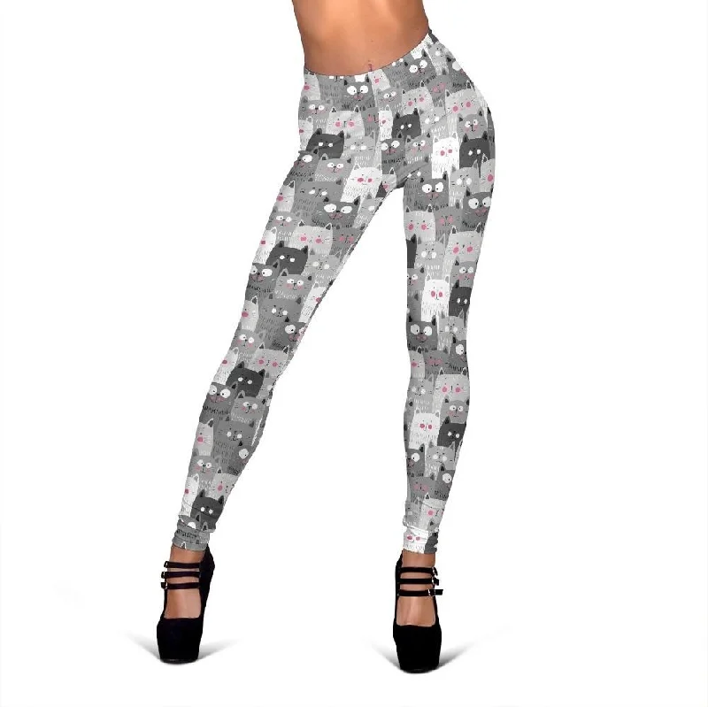 Kitten Cat Pattern Print Women Leggings