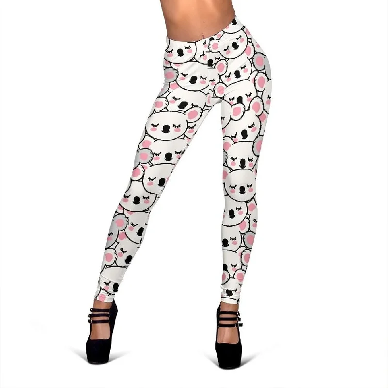 Koala Print Pattern Women Leggings