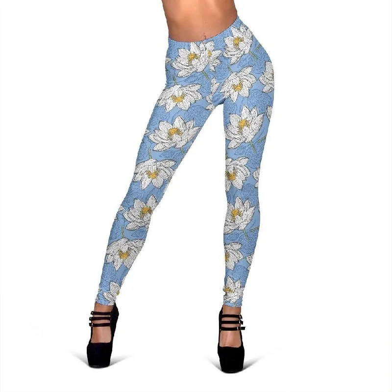 Lotus Pattern Print Women Leggings