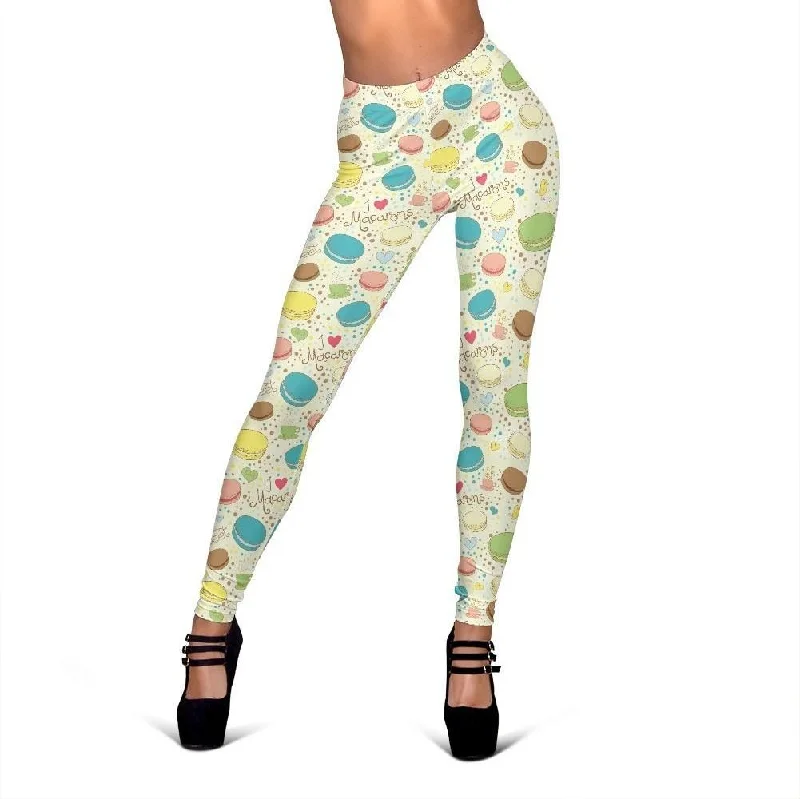 Macaron Sweet Pattern Print Women Leggings