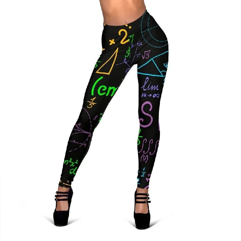 Math Pattern Print Women Leggings