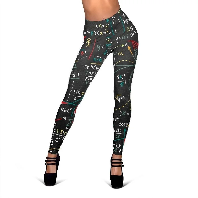 Math Print Pattern Women Leggings