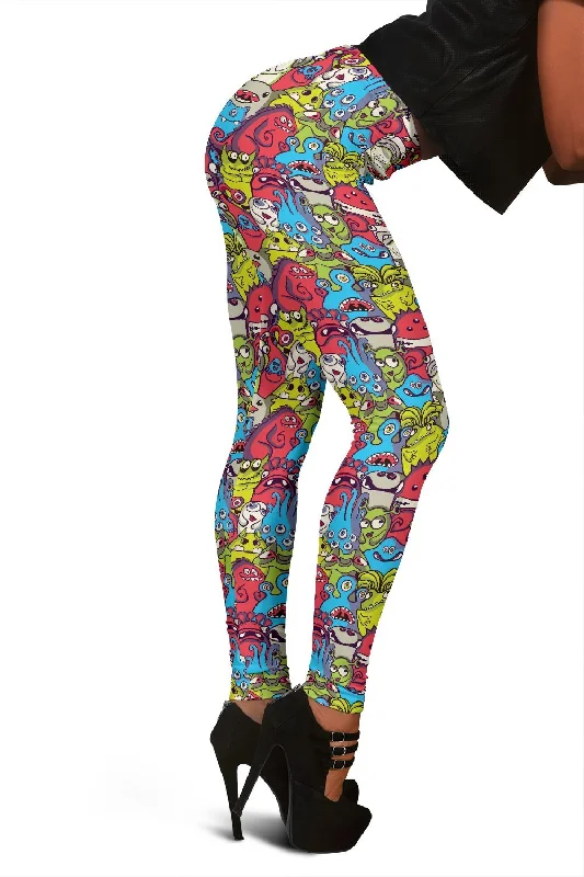 Monster Pattern Print Women Leggings