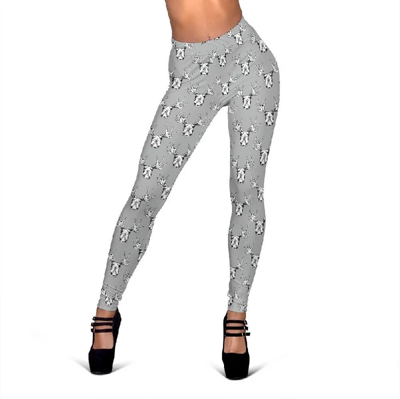 Moose Pattern Print Women Leggings