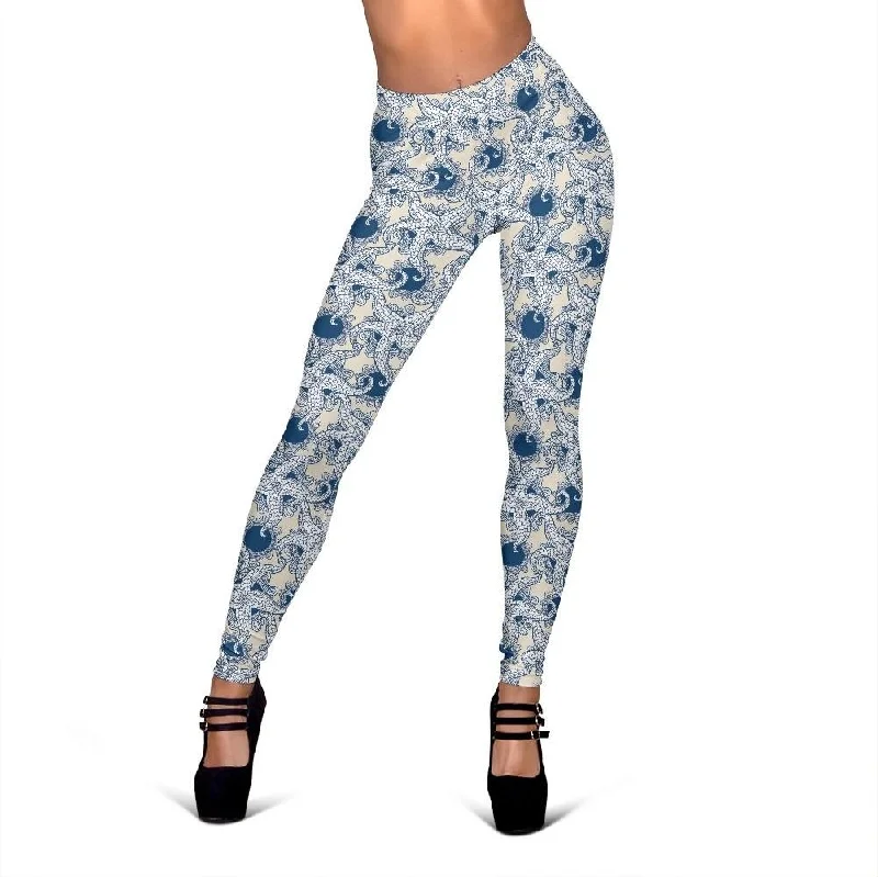 Ocean Octopus Pattern Print Women Leggings