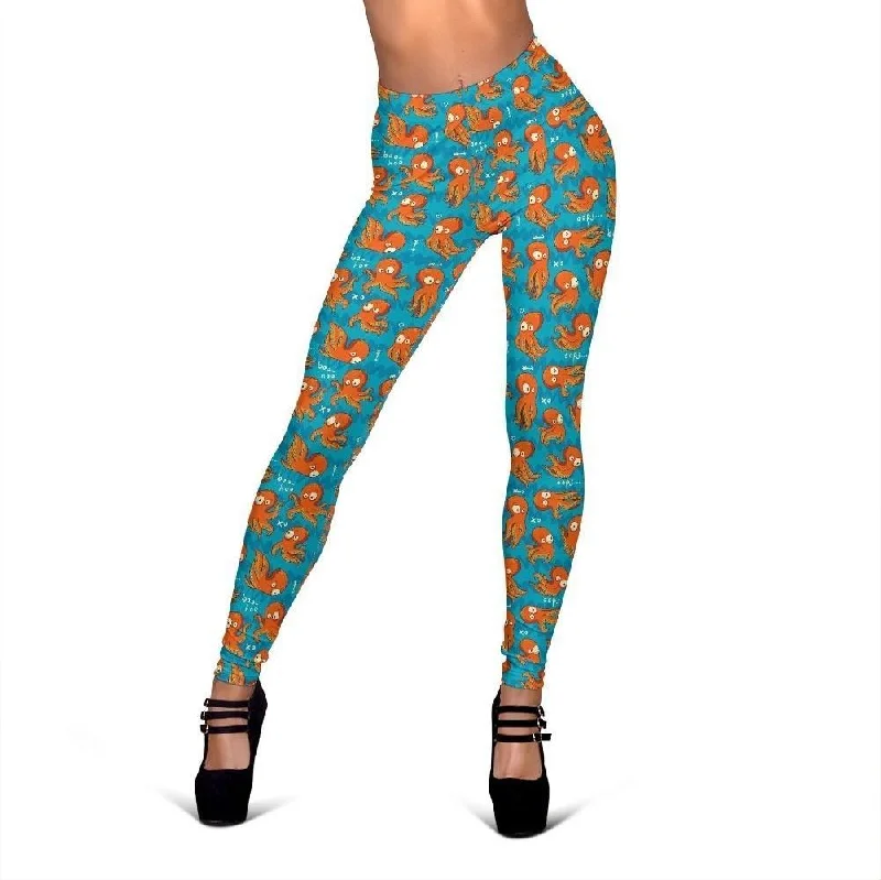 Octopus Tentacle Squid Pattern Print Women Leggings