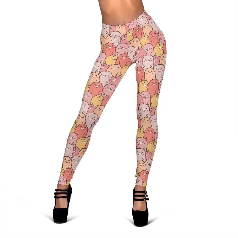 Pattern Pig Print Women Leggings