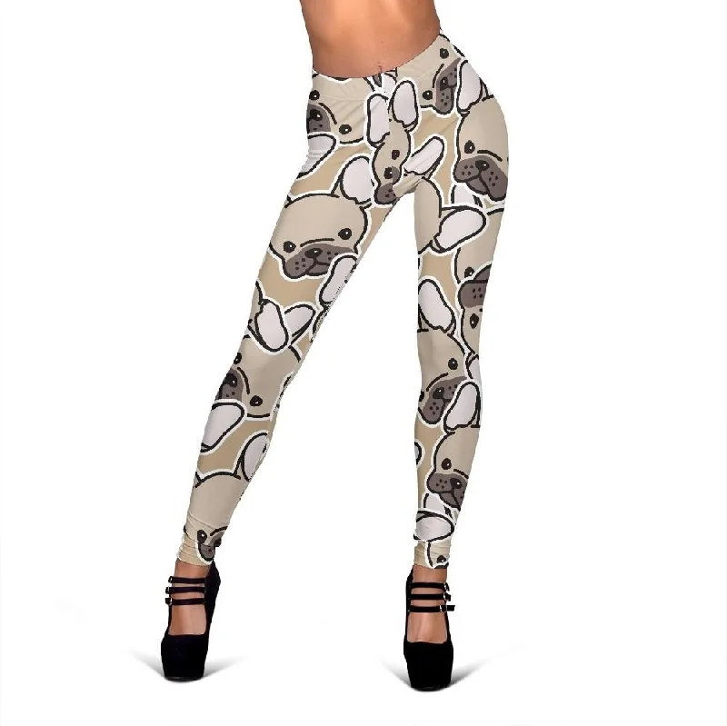 Pattern Print Bulldog Women Leggings