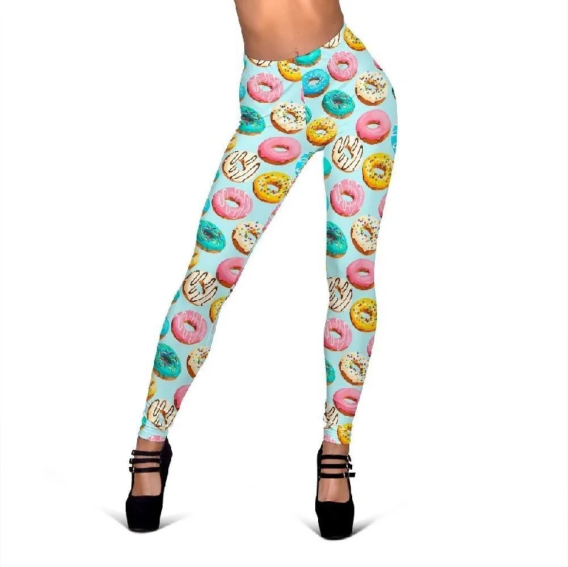 Pattern Print Colorful Donut Women Leggings