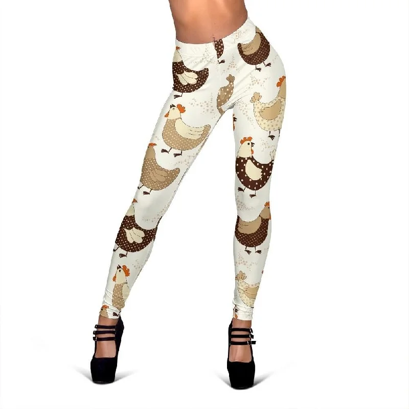 Pattern Print Farm Chicken Hen Women Leggings