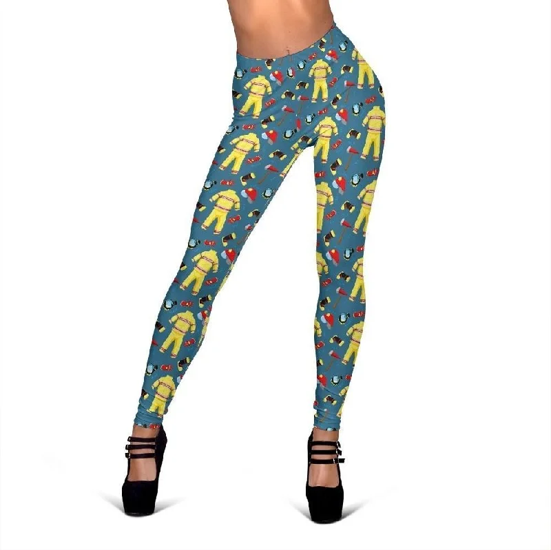 Pattern Print Firefighter Women Leggings