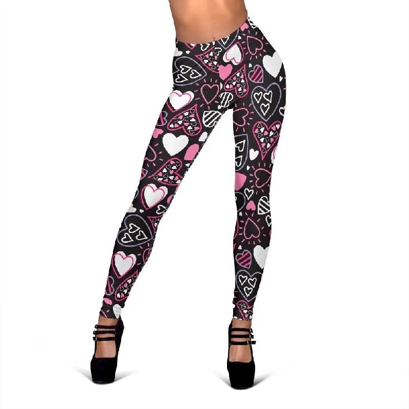 Pattern Print Heart Women Leggings