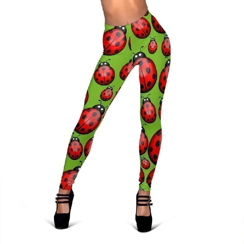 Pattern Print Ladybug Women Leggings