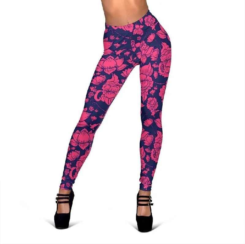 Pattern Print Lotus Women Leggings