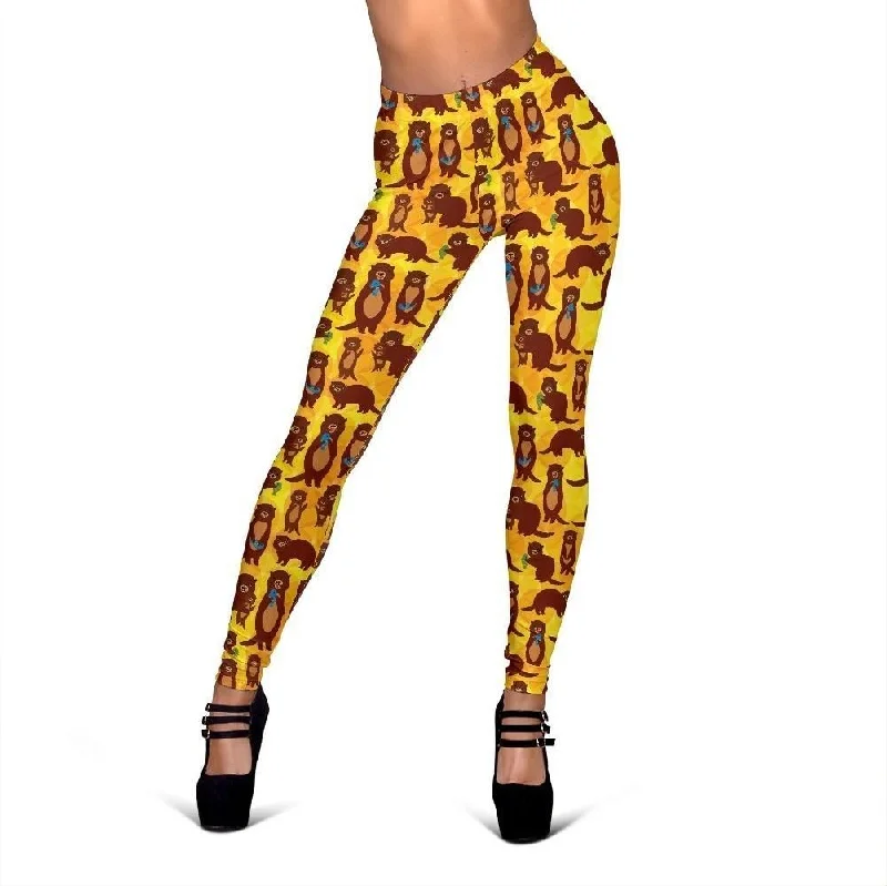 Pattern Print Otter Women Leggings