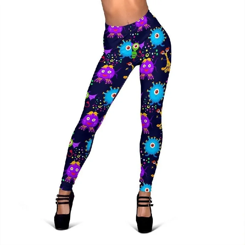 Pattern Print Ufo Alien Women Leggings