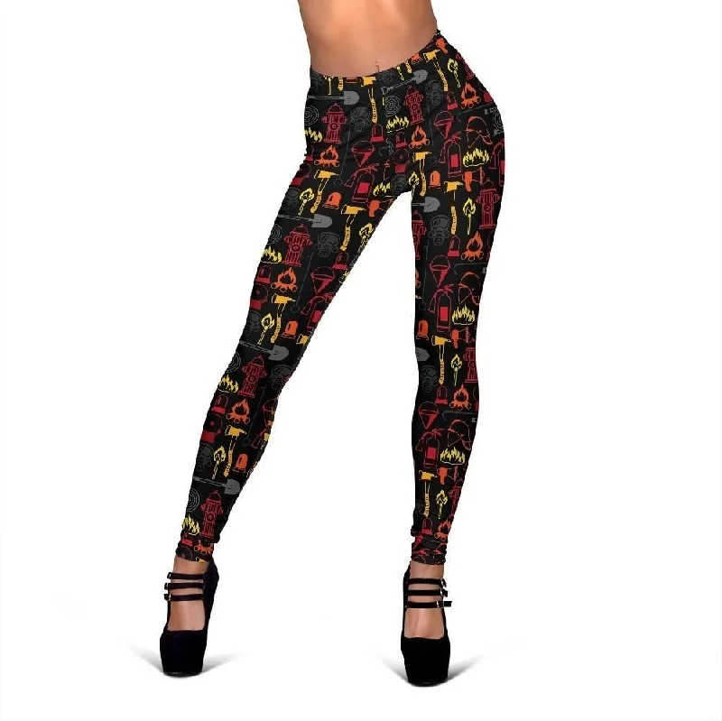 Print Pattern Firefighter Women Leggings