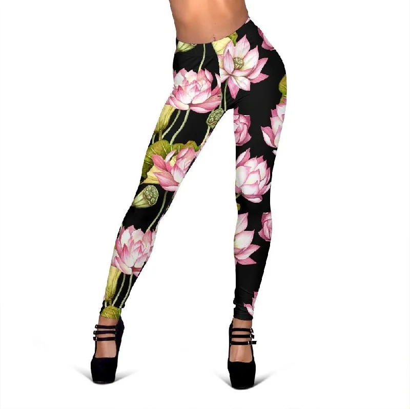 Print Pattern Lotus Women Leggings