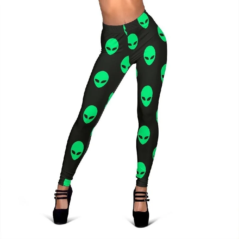 Ufo Alien Pattern Print Women Leggings